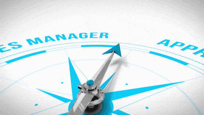 image of a compass pointing to process-driven management on the outsources sales management page